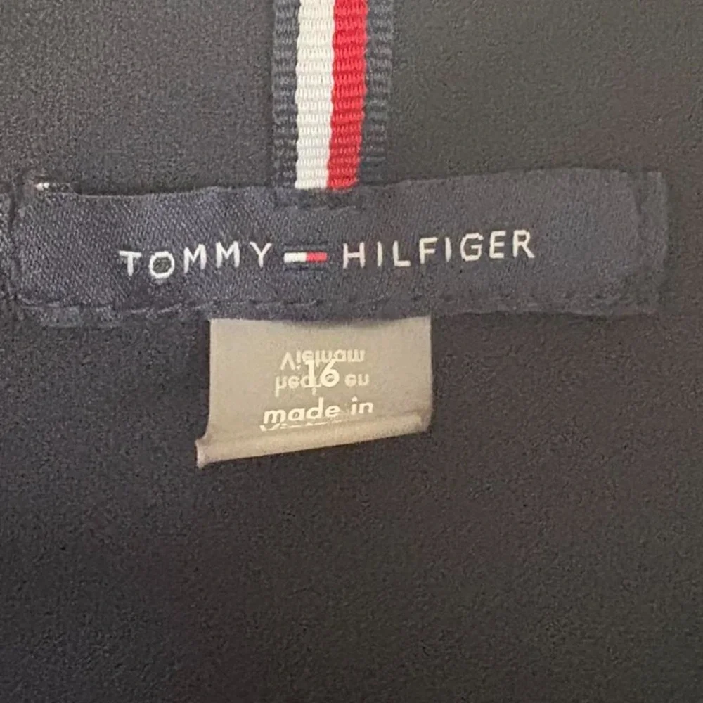 Tommy Hilfiger Navy and White Button-Front Midi Dress - Picture 3 of 3